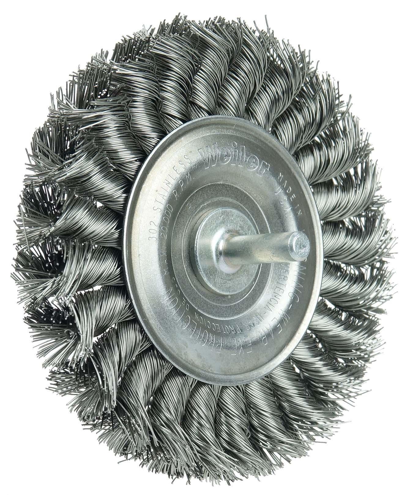 4IN SS KNOT WHEEL .014 1/4IN STEM