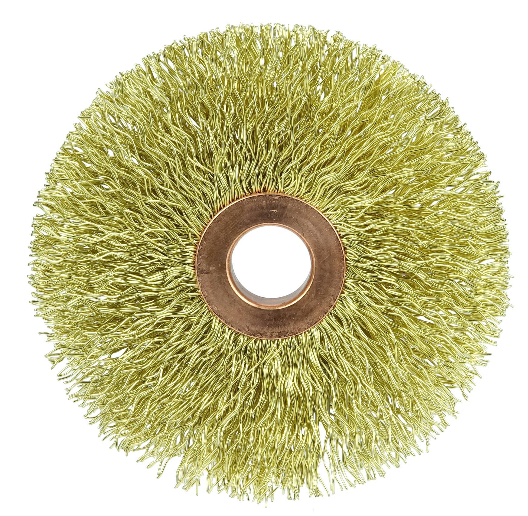 3IN CRIMP WHEEL .014 BRASS 1/2IN AH