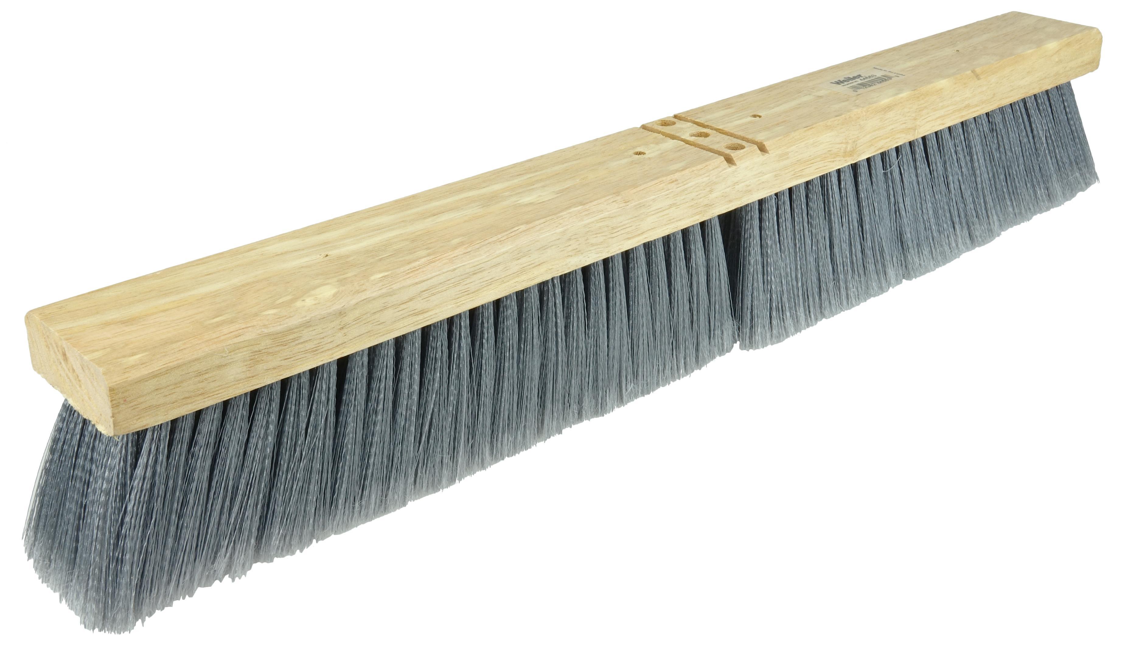 24IN FLOORBROOM SILVERPOLY W/BRACE
