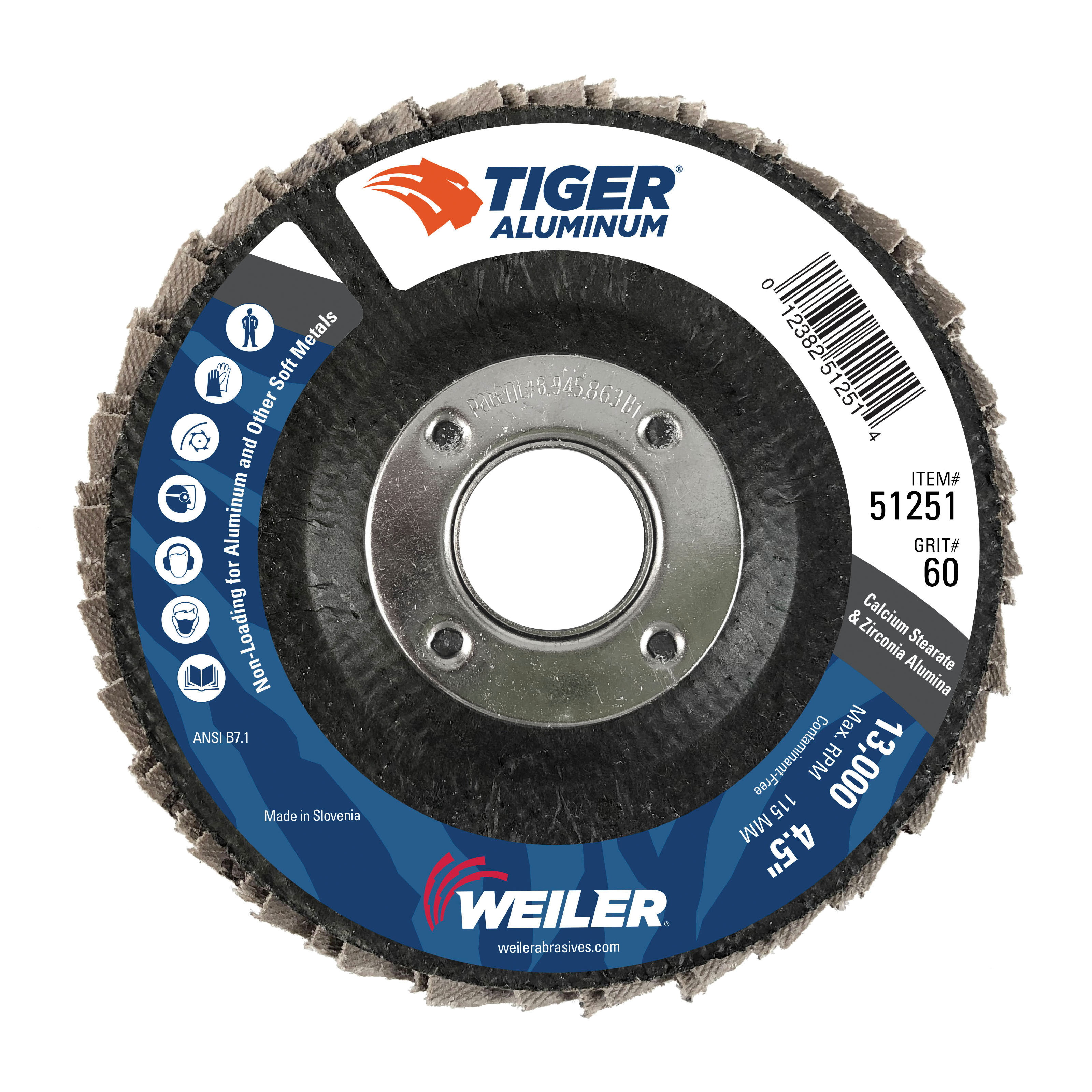 4-1/2 TIGER ALUM CONICAL 60Z 7/8 AH