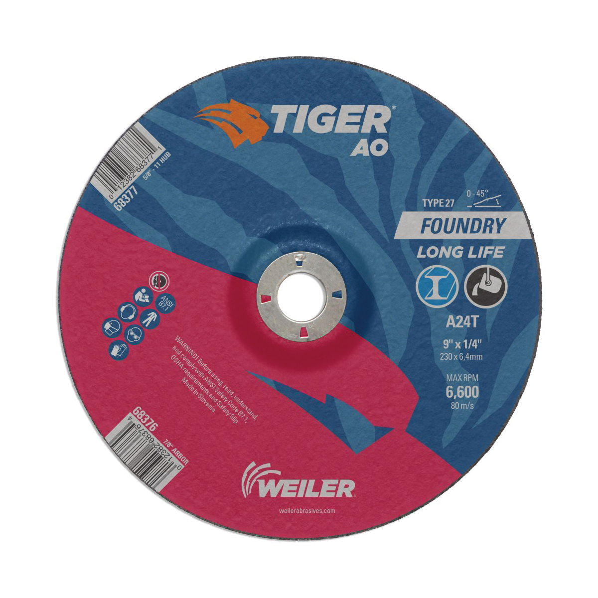 9IN TIGER AO T27 GRIND A24T 7/8 AH
