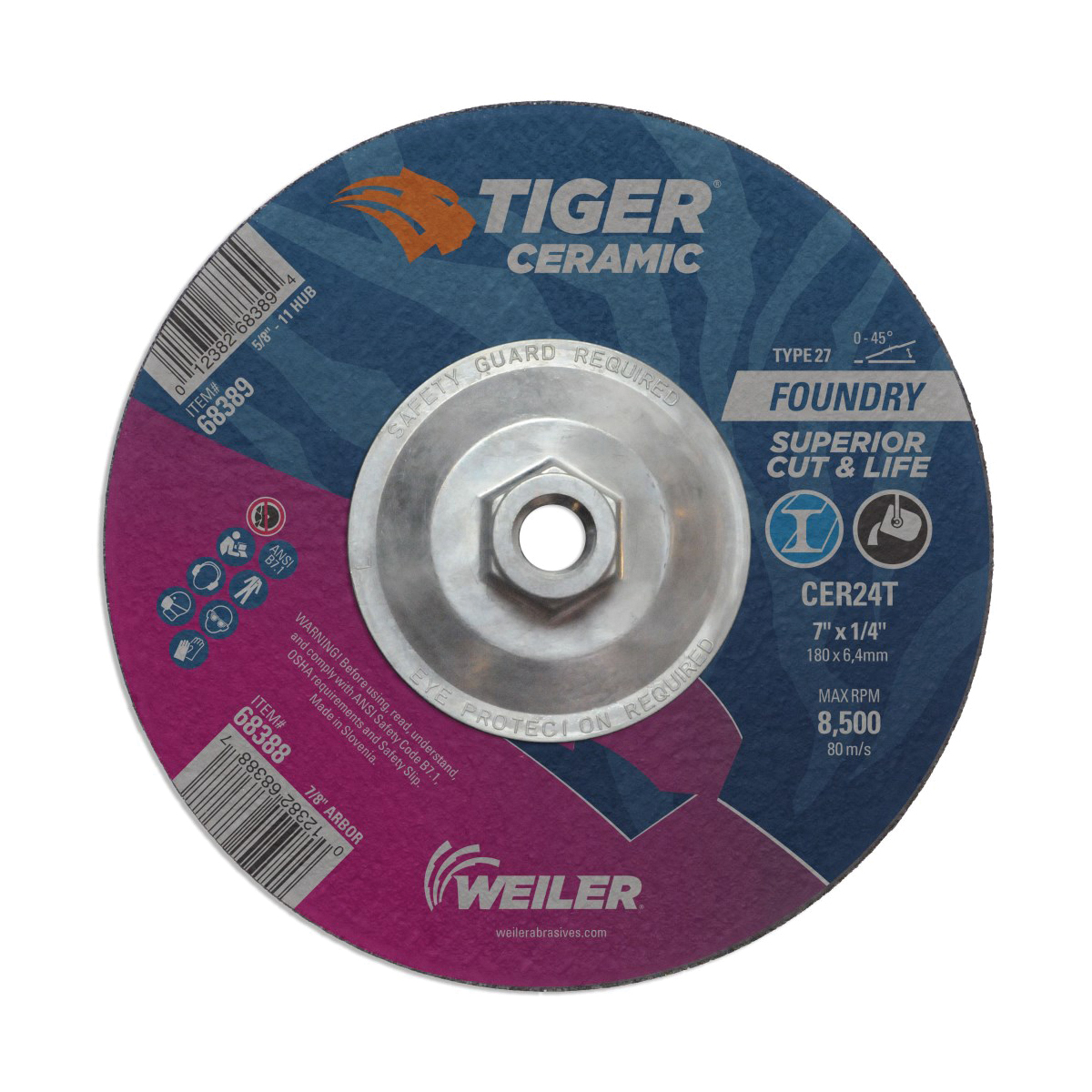 7IN TIGER CER T27 GRIND CER24T 5/8-11