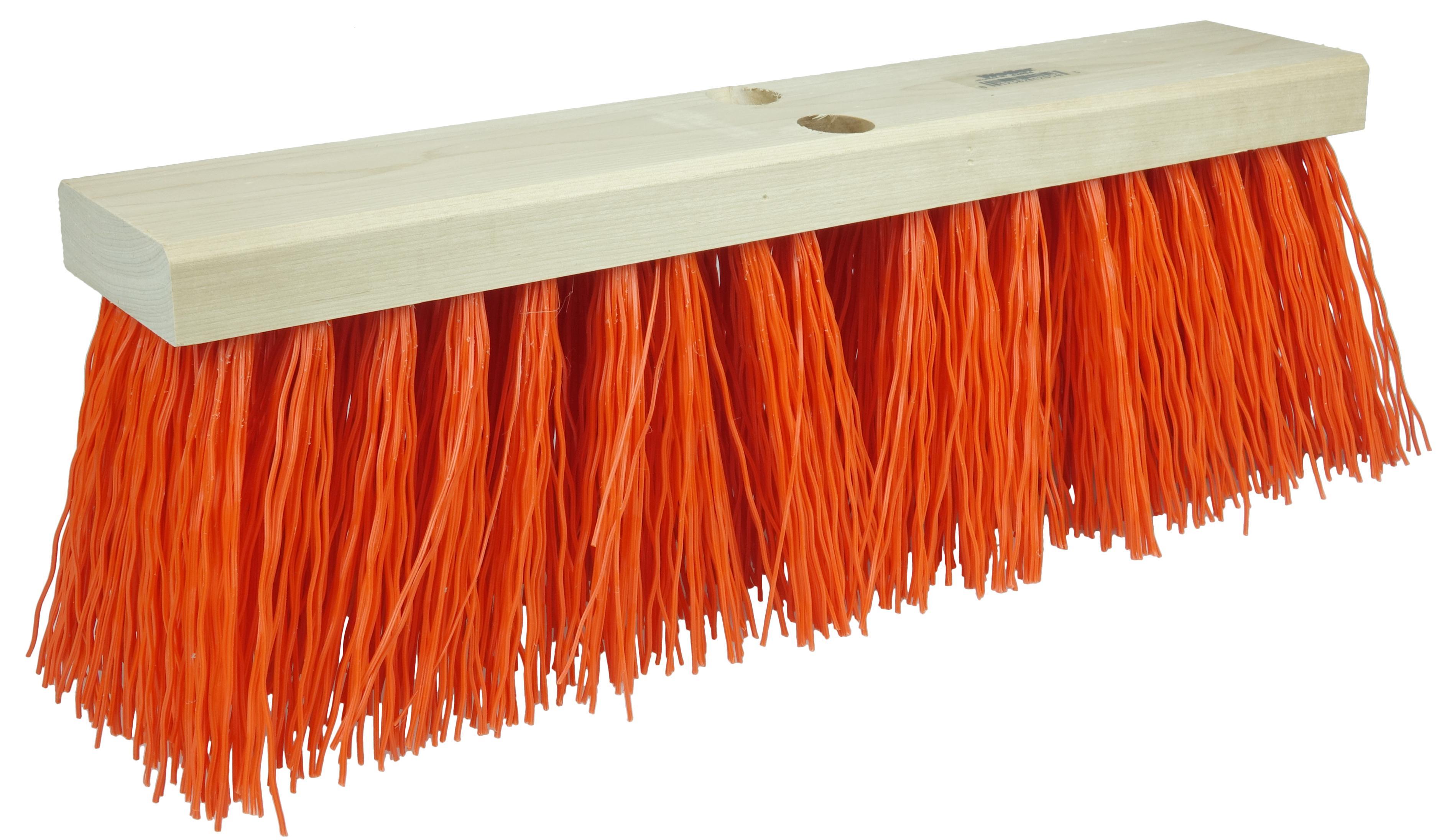 16IN ORANGE POLY STREET BROOM