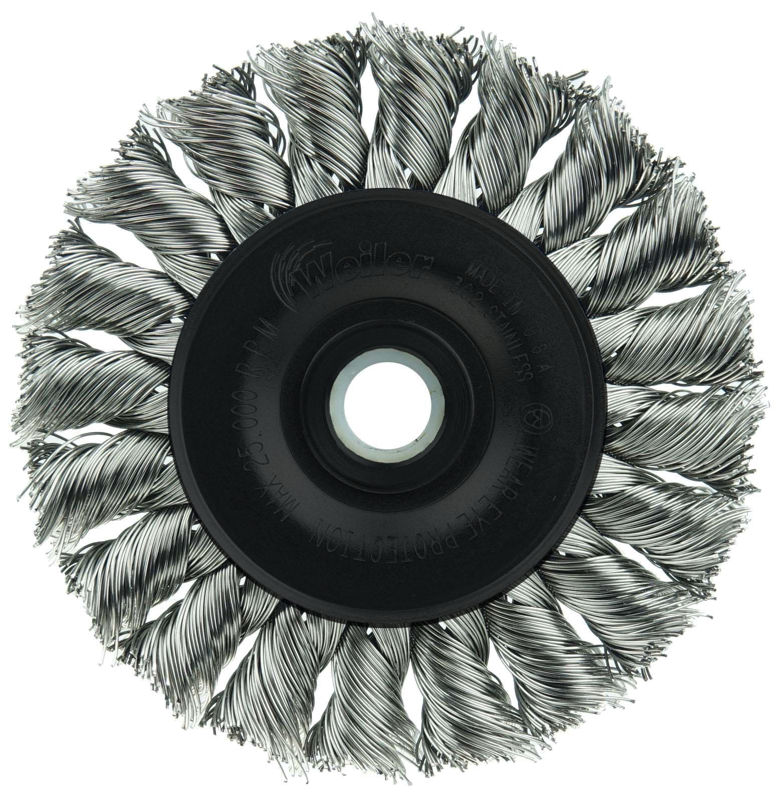 3IN STD KNOT WHEEL .014 SS 1/2-3/8 AH