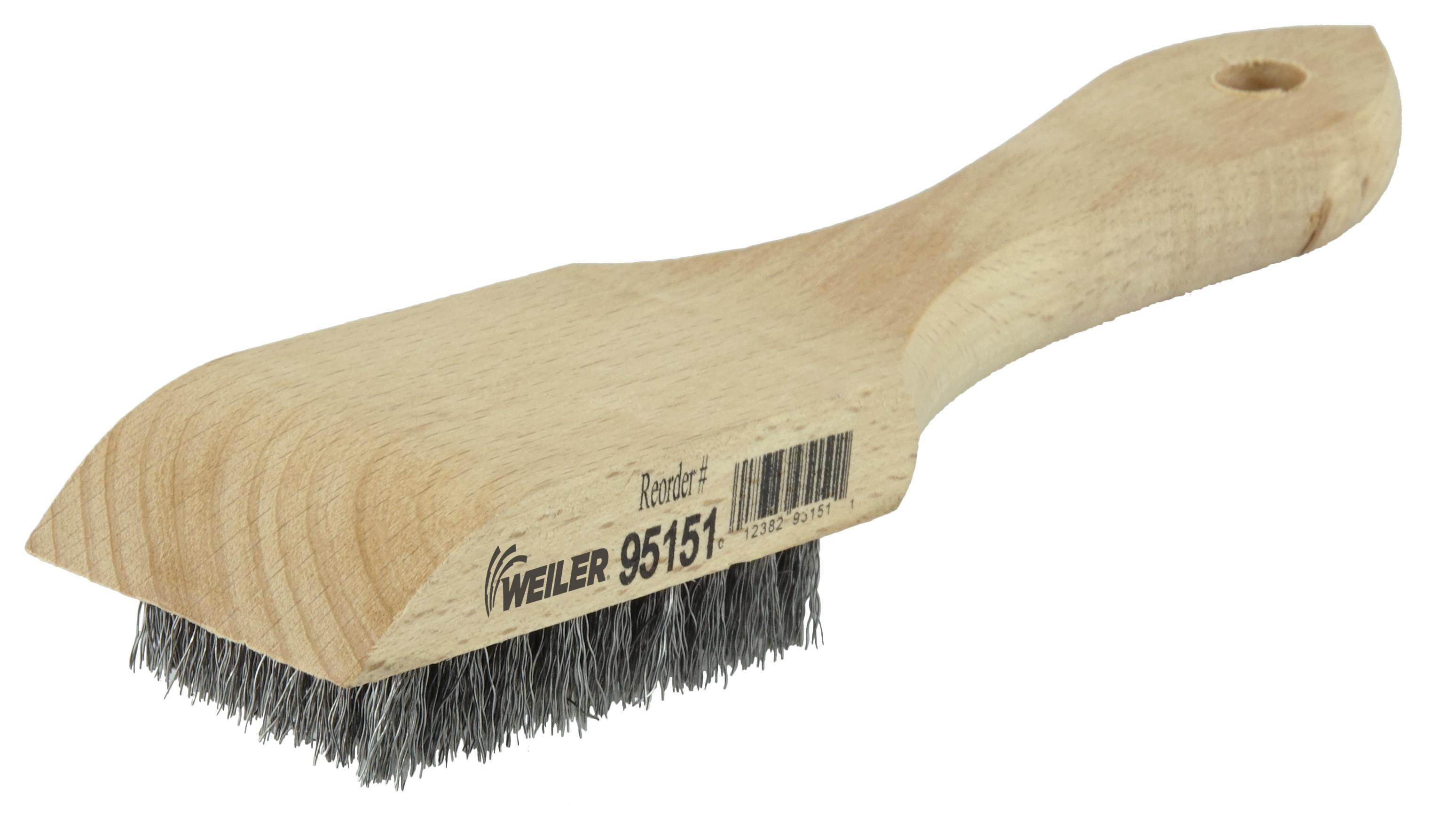 ALUM HAND BRUSH WOOD 6X9