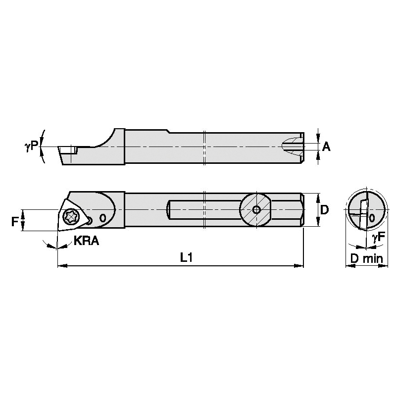 CARABIDE SHANK TRIGON BORING BAR WG