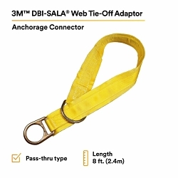 8FT WEB TIE OFF w/ SLIP THRU D-RING