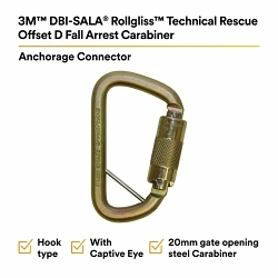 STEEL CARABINER W/20MM GATE OPENING