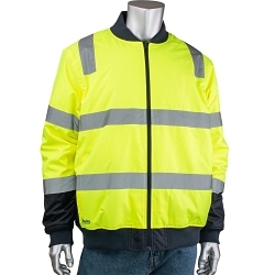 3XL HI-VIS YEL ANSI CLASS3 BOMBER JACKET