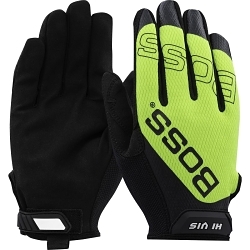 LG HI-VIS STYLE GLOVE HV YEL MESH FABRIC