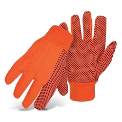 LG CORDED HI-VIS ORG GLOVE W BLK PVC DD
