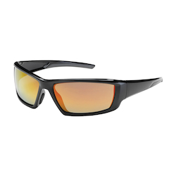 SUNBURST RED MIR PLUS SAFETY GLASSES