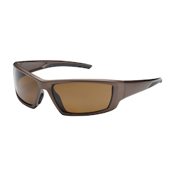 SUNBURST POL BRN LENS SAFETY GLASSES