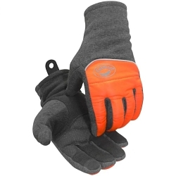 LG CAIMAN GLOVE HI-VIS, FLEECE PALM W/