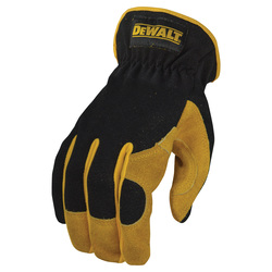 LG BLK LEATHER HYBRID GLOVE