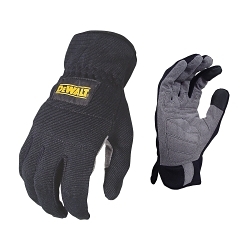 LG BLK SPANDX/SYNTH LEATHER GLOVE