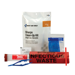 SINGLE USE PACK SHARPS CLEAN UP KIT