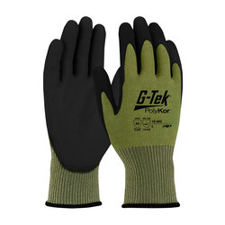 XL G-TEK POLYKOR GRN 13GA GLOVE GRY