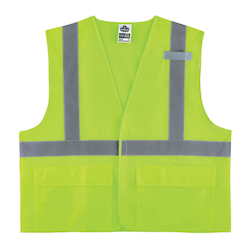 L/XL LIME CLASS 2 VEST, MESH, H&L