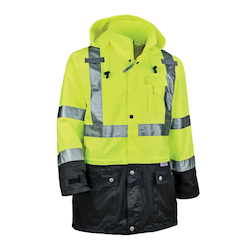 8365BK 2XL LIME BLK FR RAIN JACKET