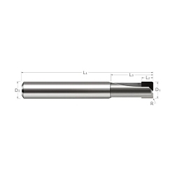 1/4 Dx.010 R PCD DIAMOND END MILL