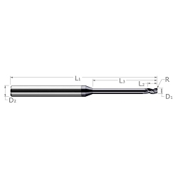 .020Dx.005R STB FL 10x RCH END MILL