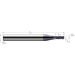 .062x.005 4FL CHAMFER STD END MILL