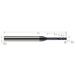 .020DIAx.005R 2FL 8x LONG RCH END MILL