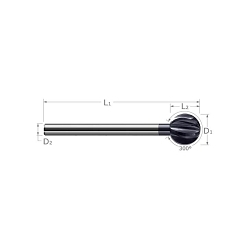 .250Dx300x3MM SHANK UNDERCUT END MILL
