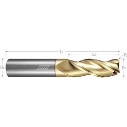 1/2 3FL .020CR CARB 1/2SHK 2LOC END MILL