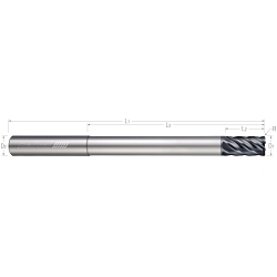 1/2 6FL .125CR CARB 5/8LOC END MILL