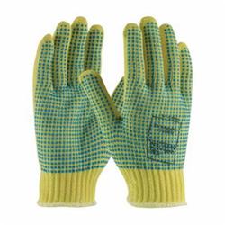 LG YEL 100% KEVLAR PVC DOT 2 SIDES GLOVE