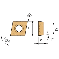 CPMH 25152 PV720 TURNING INSERT