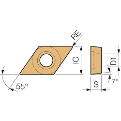 DCGT 325013MFPSKS PV730 TURNING INSERT