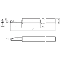 S10HSWUBR0607A POSITIVE RAKE BORING BAR