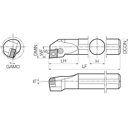 S16MPCLNL0920 NEGATIVE RAKE BORING BAR