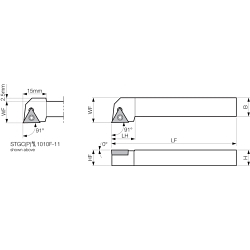 STGPR 1616H11 TURNING TOOL HOLDER
