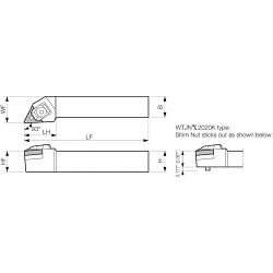 WTJNR 123C INDEXABLE TURNING TOOL HOLDER