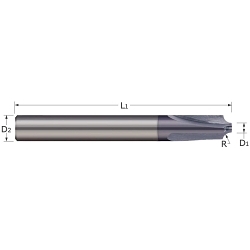END MILL - 3FL CORNER ROUNDING DOUBLE