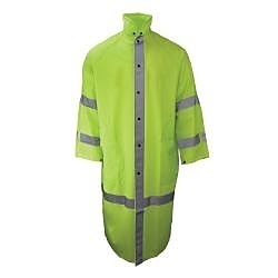 XL HI-VIS LIME ECON O-VIZ COAT w/SNAP-ON