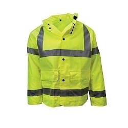 SM LIME TELCOM7002 JACKET w/ HOOD