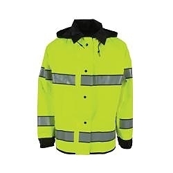 XSM HI-VIS LIME/BLK REV RAIN JACKET