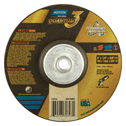 6" x 1/4" x 5/8-11 TYPE 27 DEP CTR WHEEL