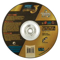 9" x 1/4" x 5/8-11 TYPE 27 DEP CTR WHEEL