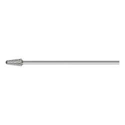 TOUGH CARBIDE BUR - 14DEG TAPER DBL CUT
