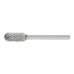 CARBIDE CYL BUR (RADIUS END), SGL CUT
