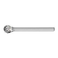 CARBIDE BALL BUR SGL CUT 1/4X3/16X1/8SHK