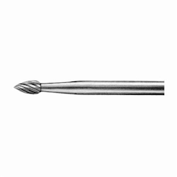 CARBIDE FLAME BUR SGL CUT 1/8X1/4X1/8SHK