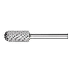 CARBIDE CYL BUR (RADIUS END), DBL CUT