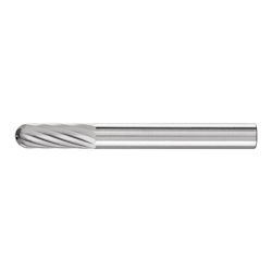 CARBIDE CYL BUR (RADIUS END), SGL CUT
